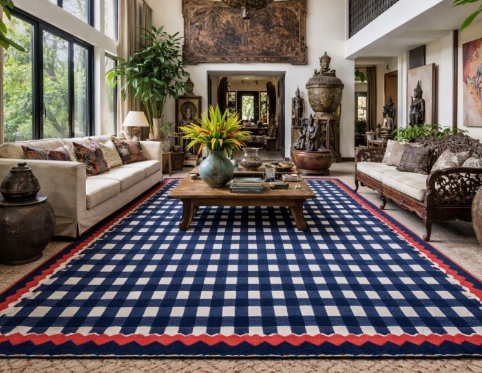 handmade geometric pattern rugs